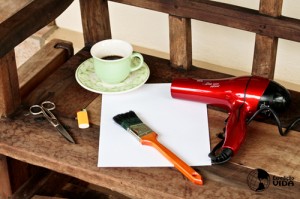 como fazer papel papiro - material